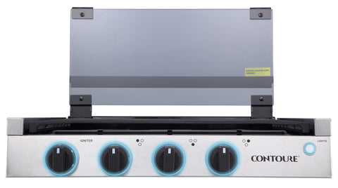 3-Burner Recessed Gas Cooktop with Glass Cover