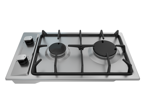 Deluxe 2-Burner Built-In Gas Cooktop with Electronic Ignition