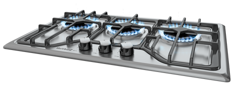 Deluxe 3-Burner Built-In Gas Cooktop with Electronic Ignition