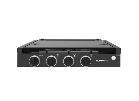 3-Burner Recessed Gas Cooktop with Glass Cover