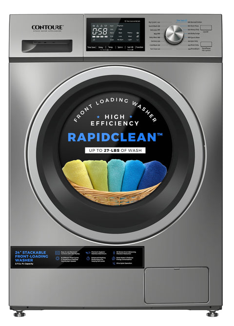 24" 2.7 cu.ft. High-Efficiency Stackable Front-Load Washer