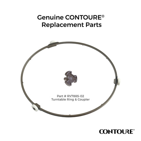 Contour microwave turntable roller ring and coupler replacement part, model RV788S-02, displayed on a white background.